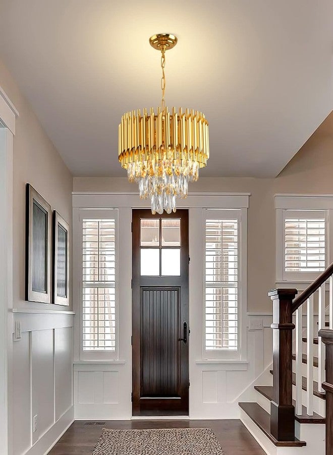 Virya Chandelier for Living Room Modern Ceiling Light Jhumar for Hall Light for Living Room (Golden, 400mm) - Image 5